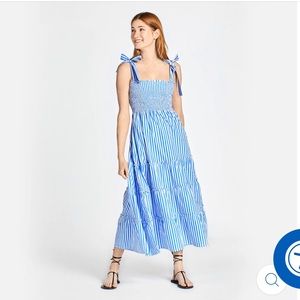 Maxwell & Geraldine Brooke Dress in Blue Stripe